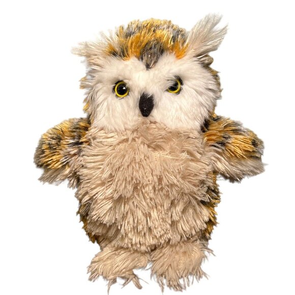 Harry Potter and the Cursed Child Owl Plush Stuffed Animal 8" Brown Tan Mottled - Picture 2 of 10